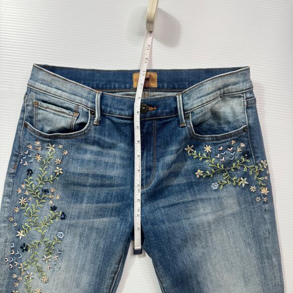 Driftwood Kelly Blueberry Blossom Jeans Women's 29 Floral Cottagecore Boho - Picture 7 of 16